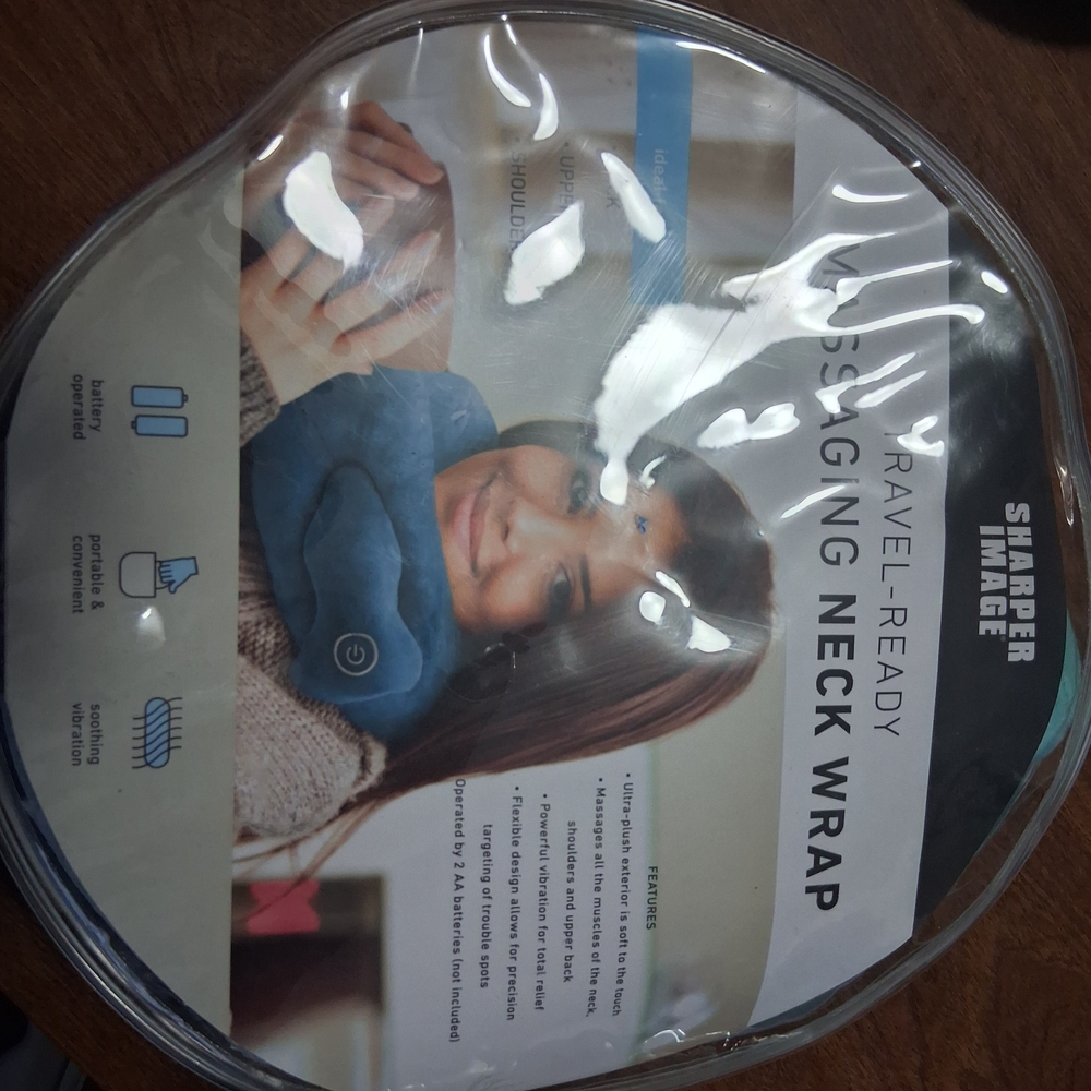 Sharper Image Blue Massaging Neck Wrap